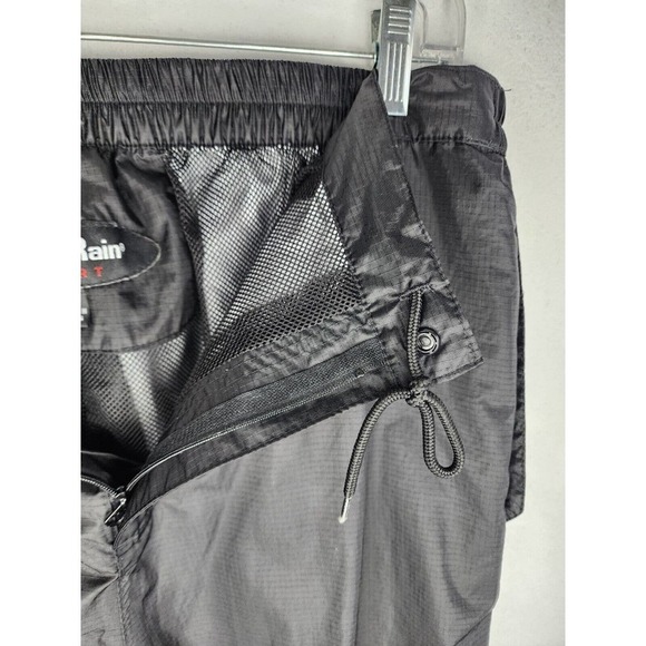 SHED RAIN SPORT Men's Waterproof Rain Nylon Pant Black Size Large - Picture 7 of 13